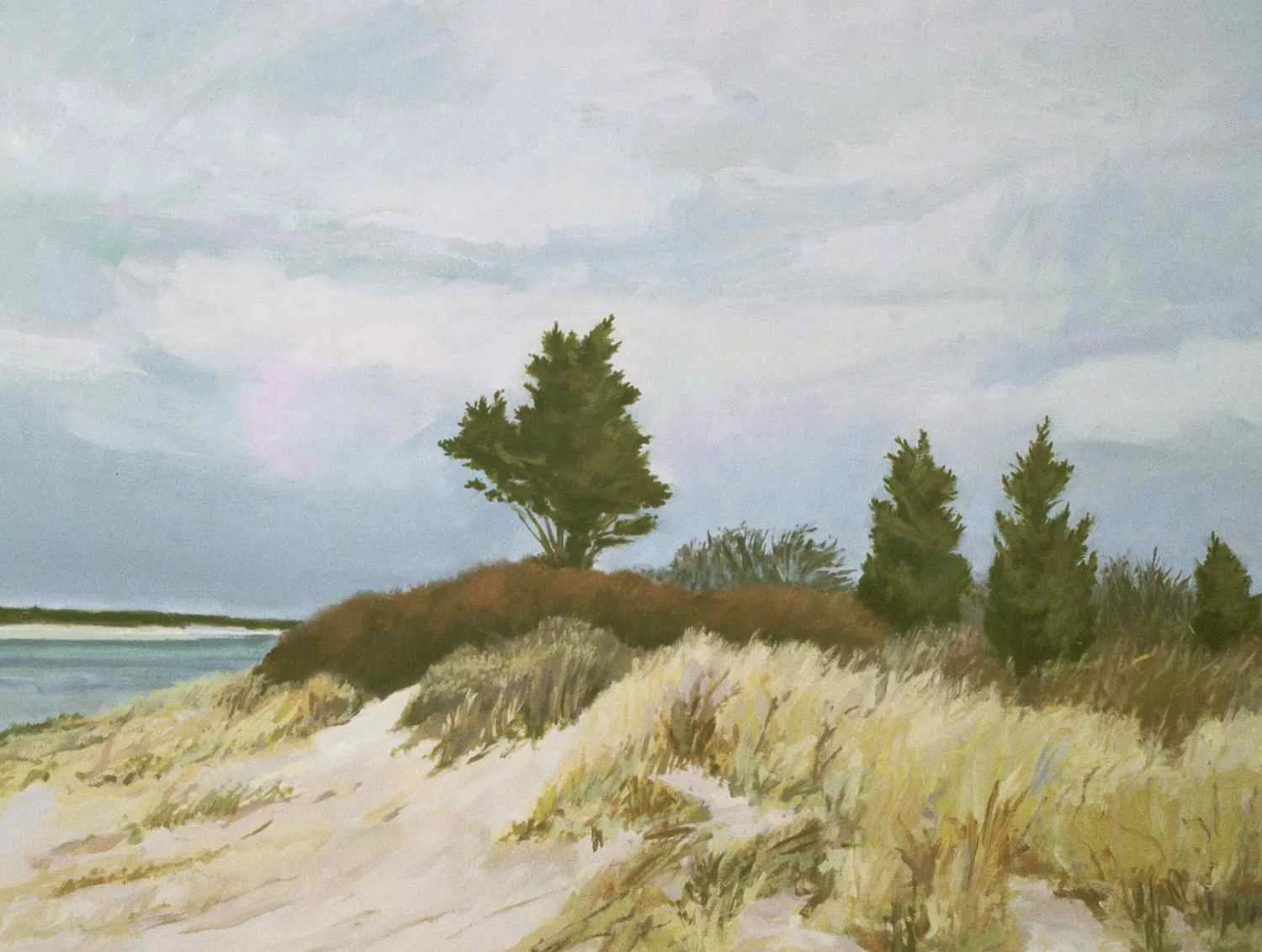 Louse Point Dune, 2002, oil on paper, 38x50"