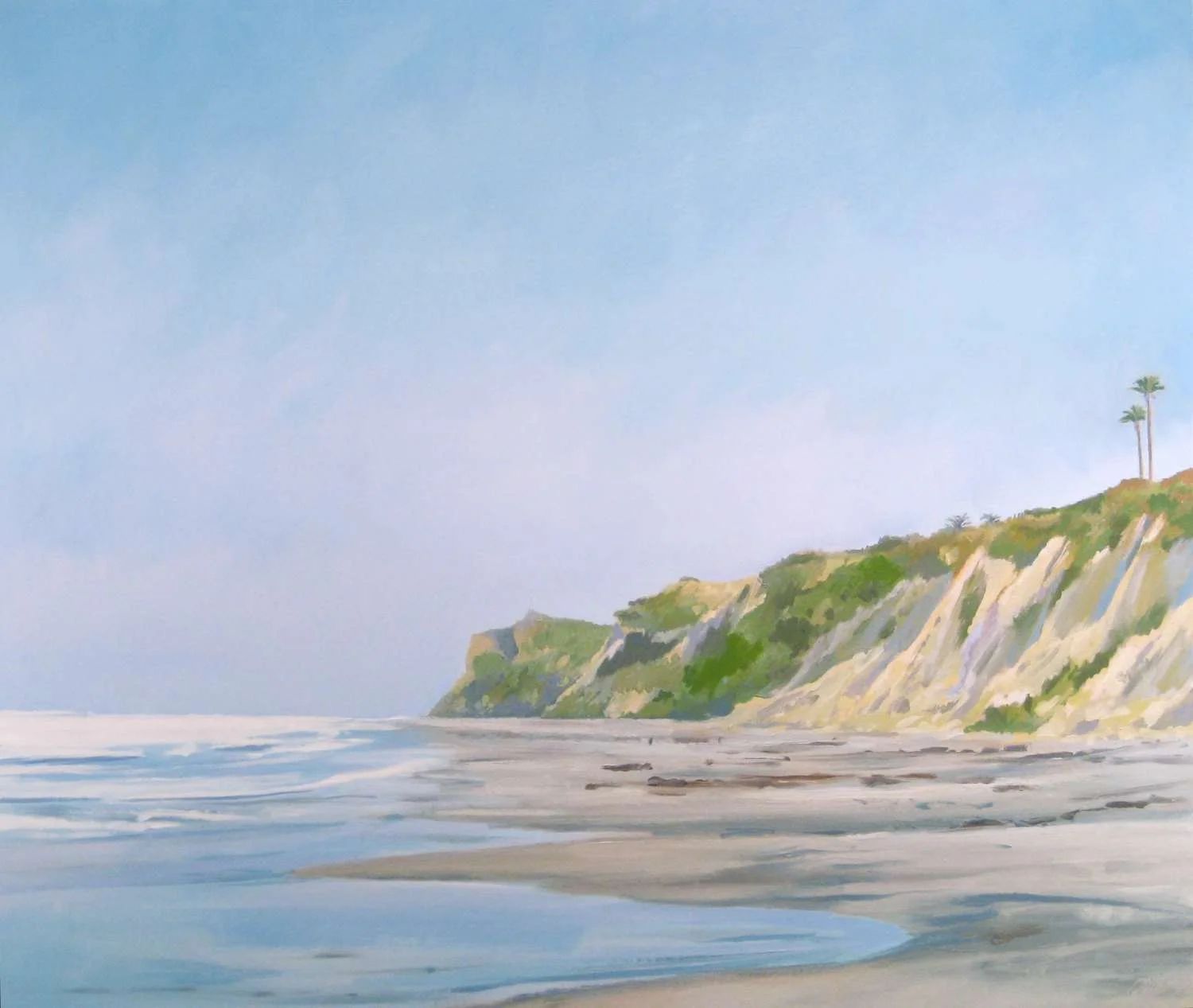 Del Mar Cliffs, 2008, oil on canvas, 30x36"