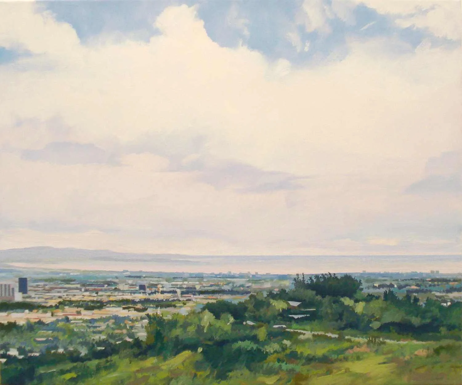 Overlooking Santa Monica, 2007, oil on canvas, 30x36"
