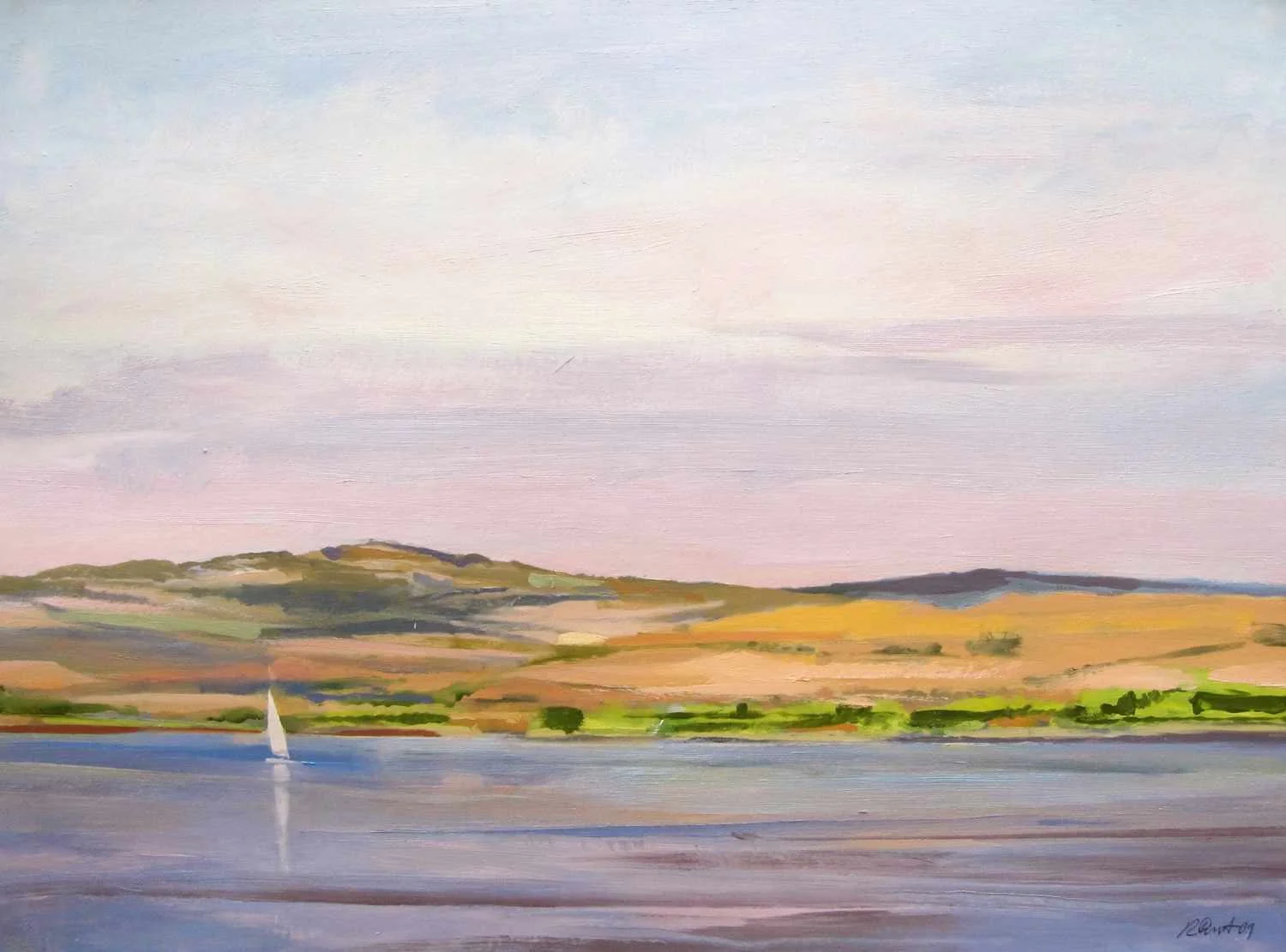 Dardanelles, Gallipoli Peninsula, 2009, oil on paper, 22x30"