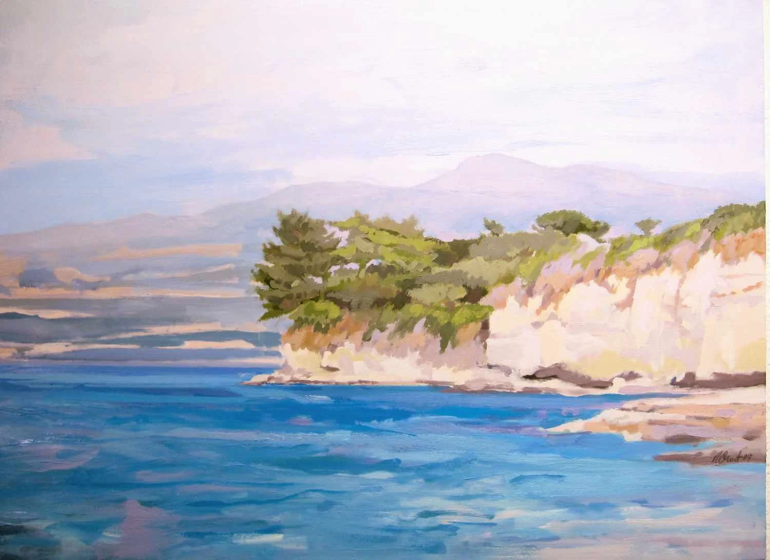 Dilek Peninsula, 2009, oil on panel, 23x32"