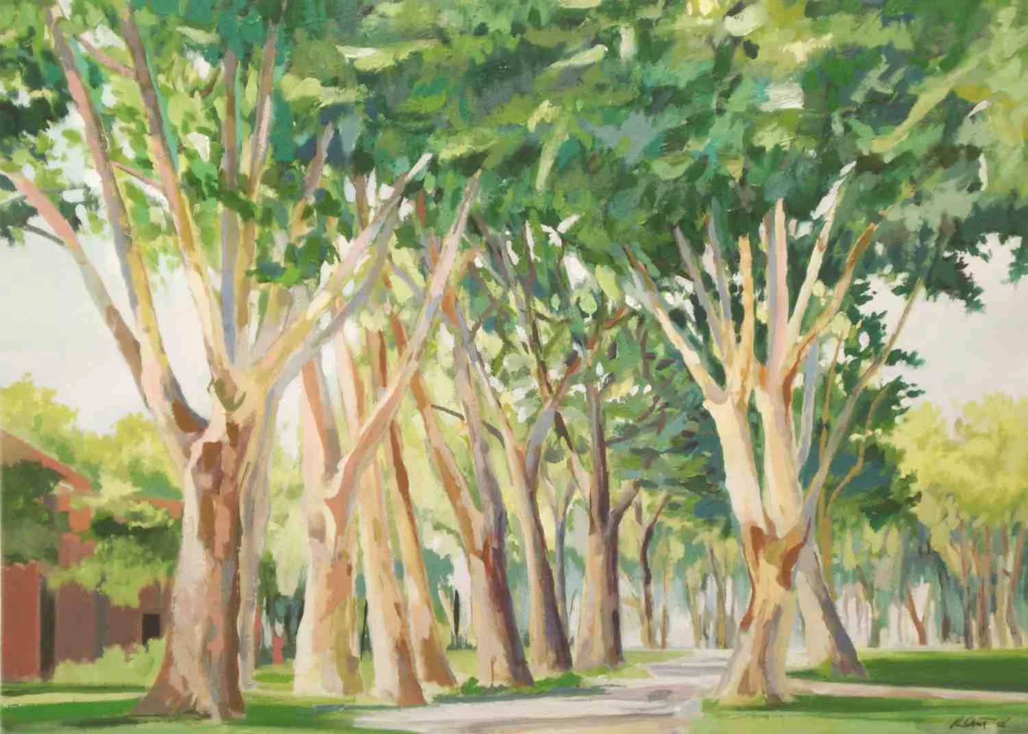 Topkapi Palace Grounds #1, 2008, oil on paper, 26x36"