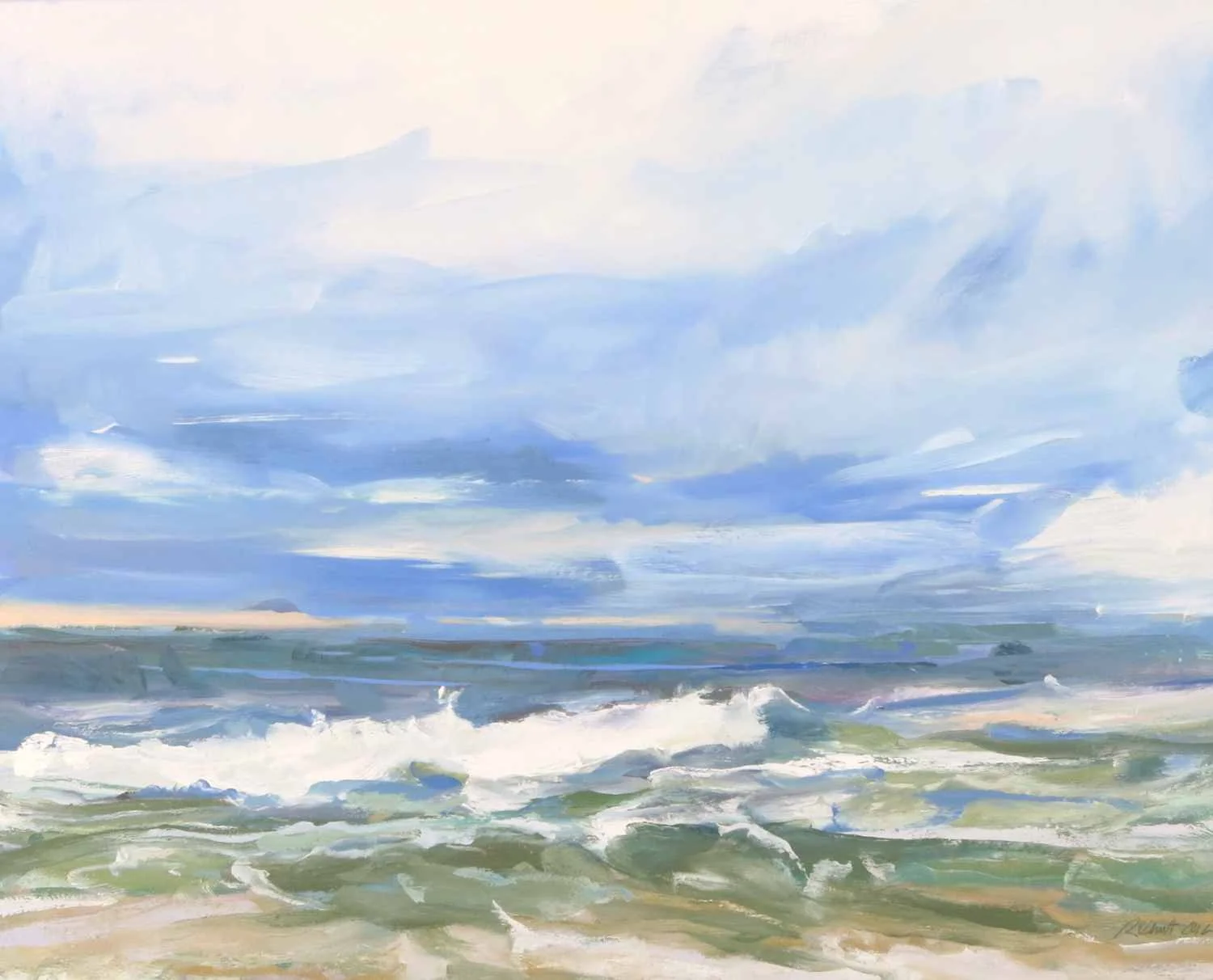 Atlantic Ocean-Storm Surge, 2012, oil on canvas, 24x30"