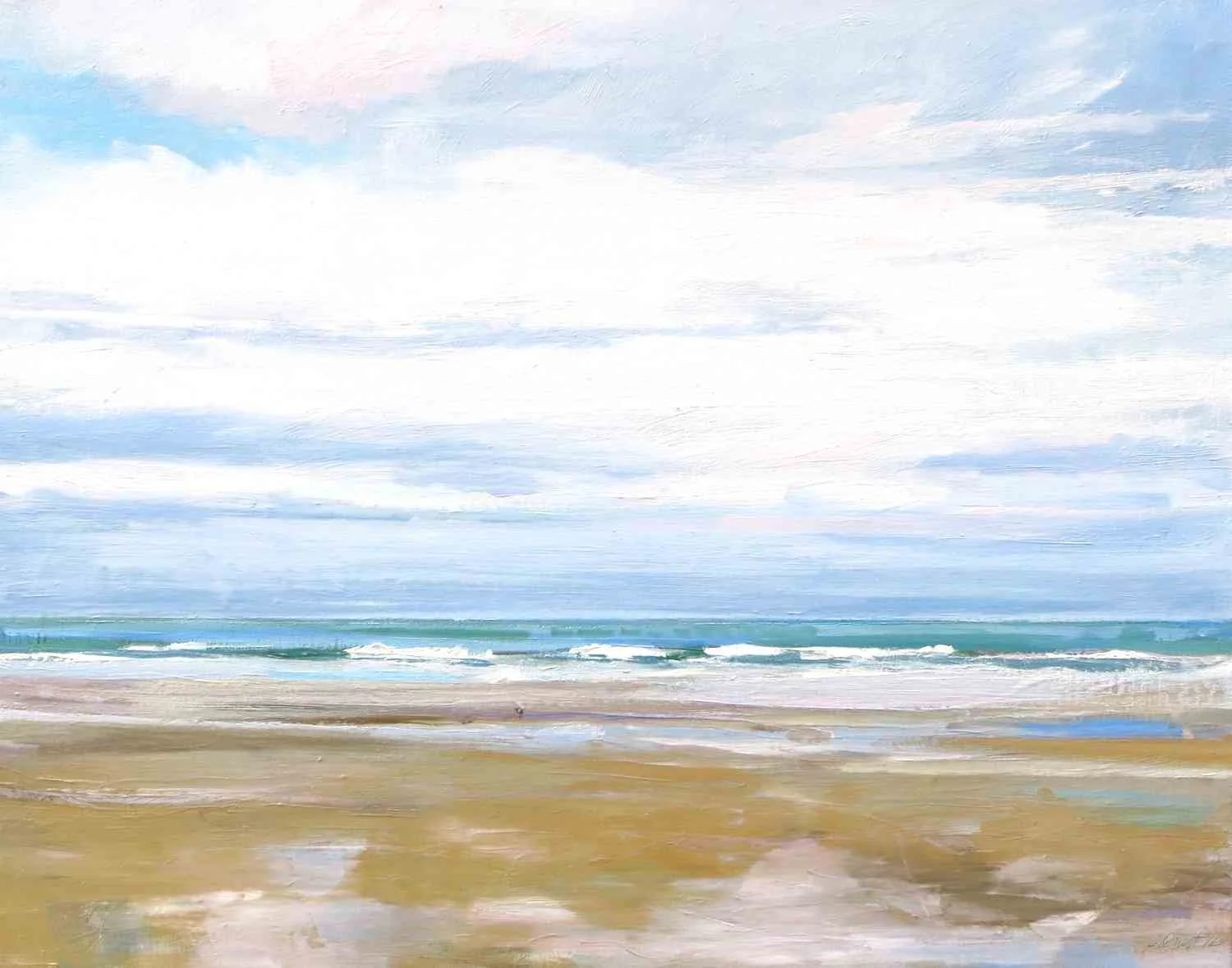 Indian Wells-Low Tide, 2012, oil on canvas, 22x28"