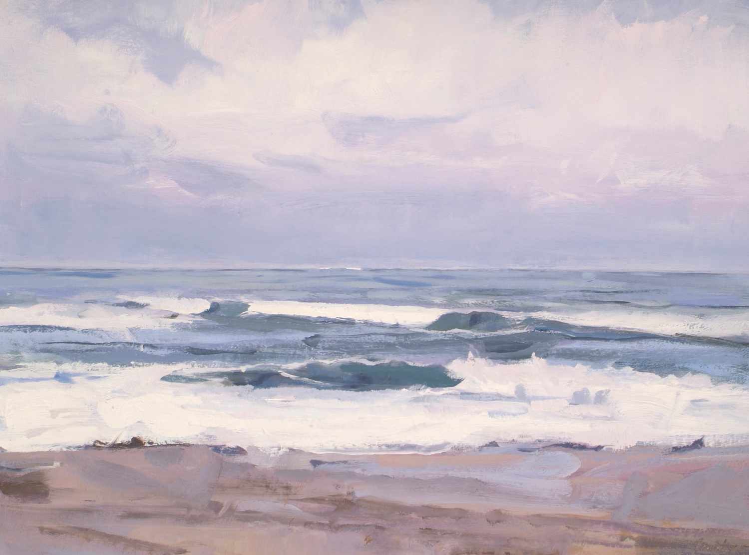 Storm Surf #3, 2006, oil on paper, 22x30"