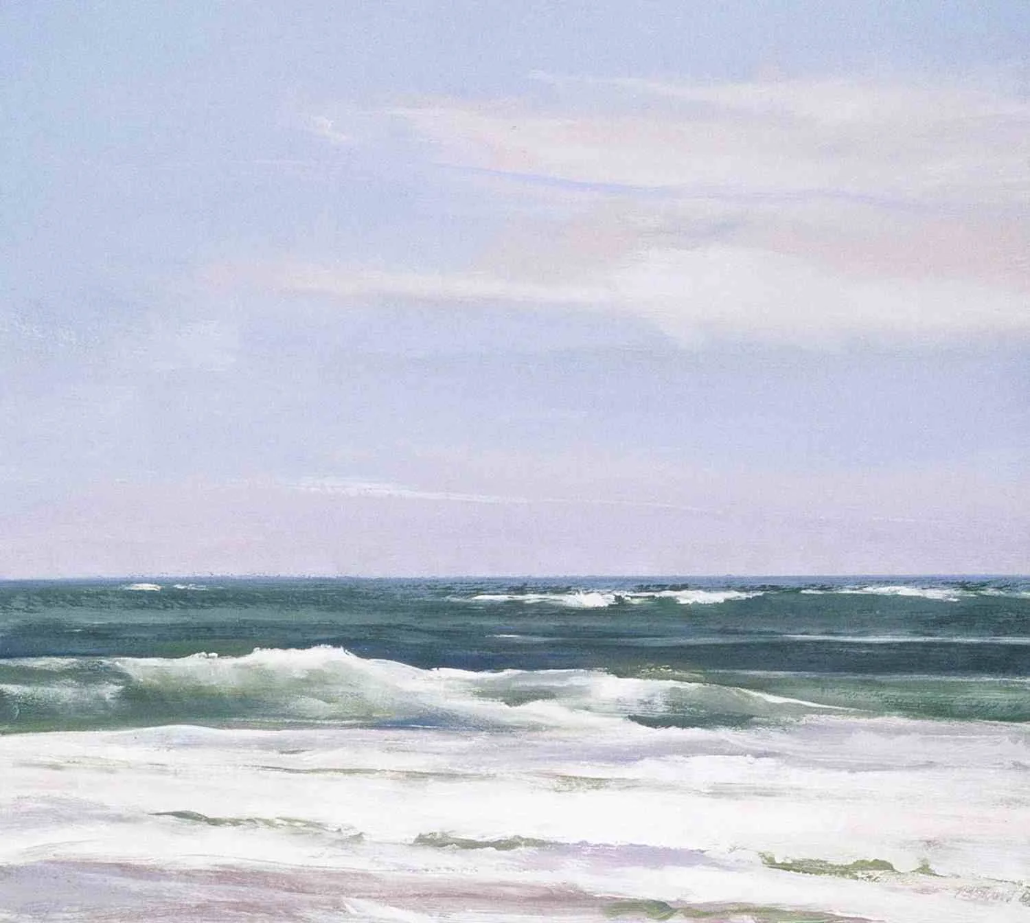 Atlantic Calm, 2004, oil on paper, 22x30"