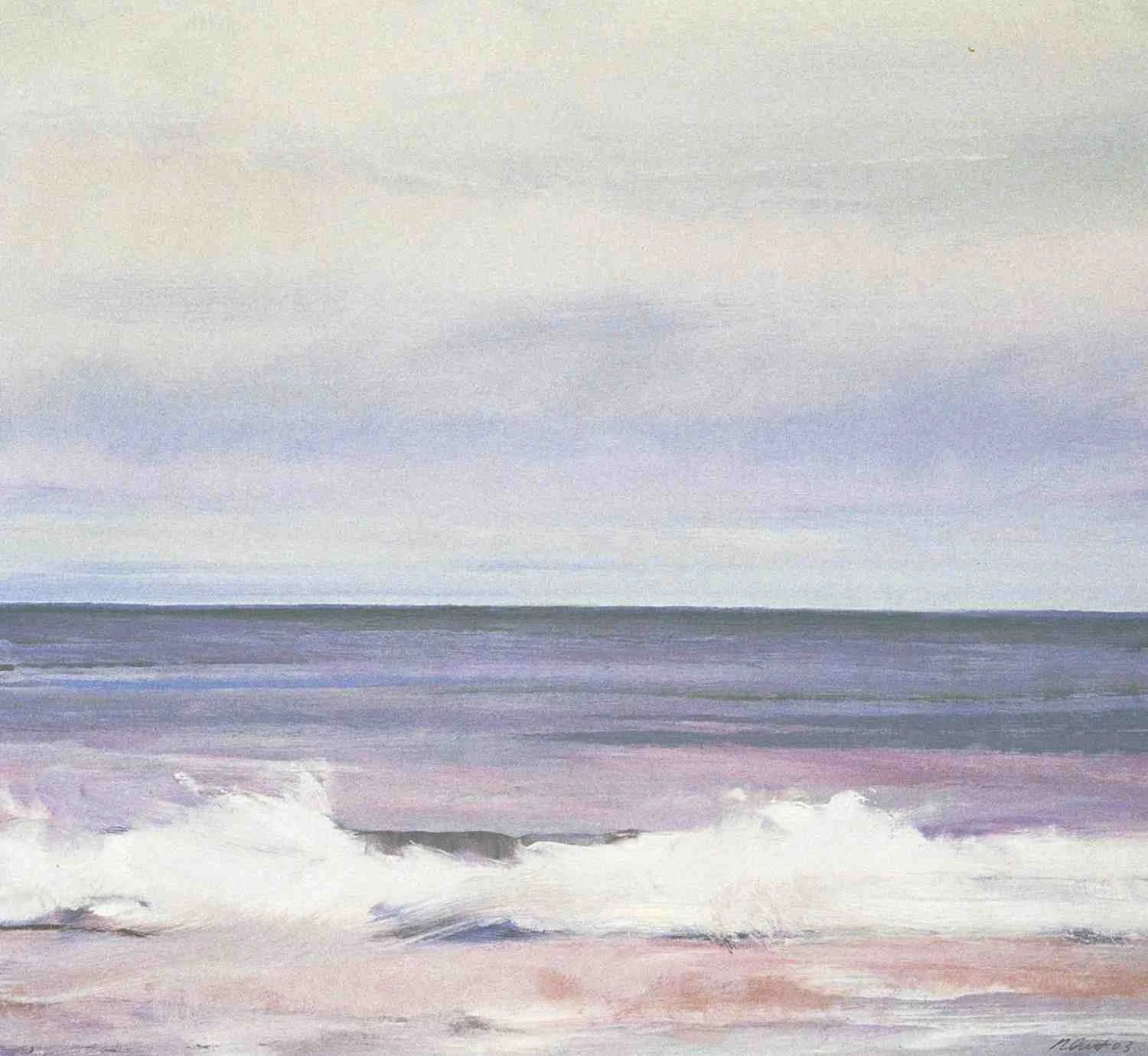 Dusk Surf, 2003, oil on paper, 22x30"