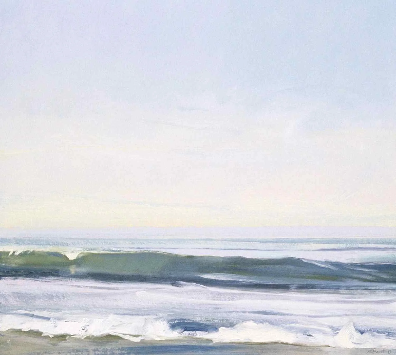 Morning Surf, 2003, oil on paper, 22x30"