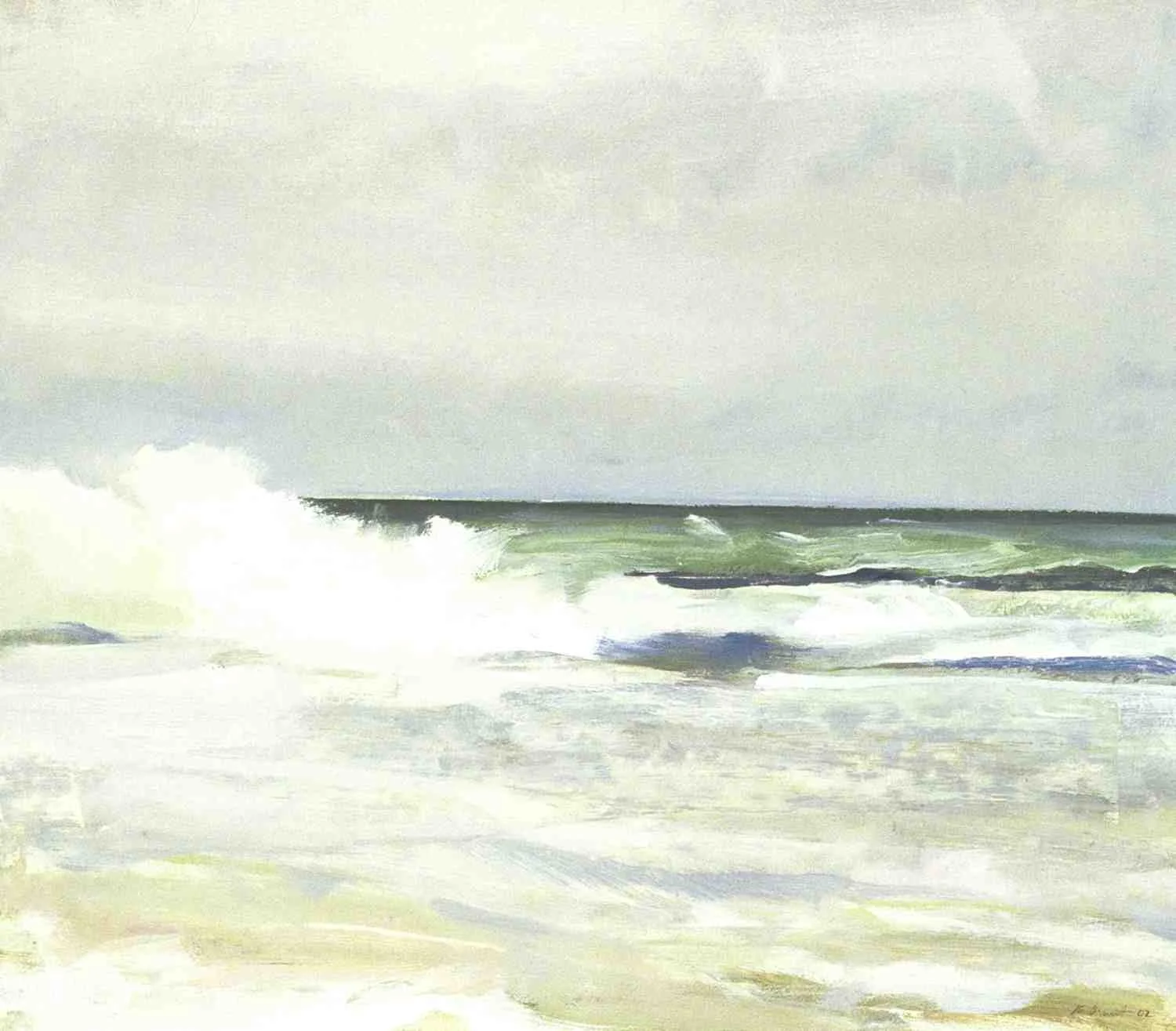 Wave II, 2002, oil on paper, 19x21"