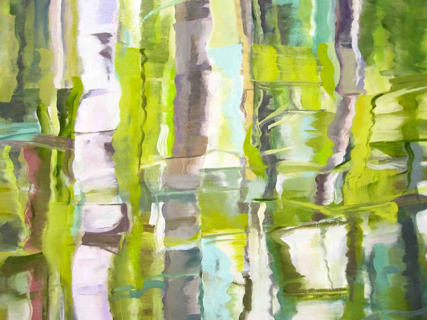 Lake Reflection #3, 2010, oil on canvas, 40x50"