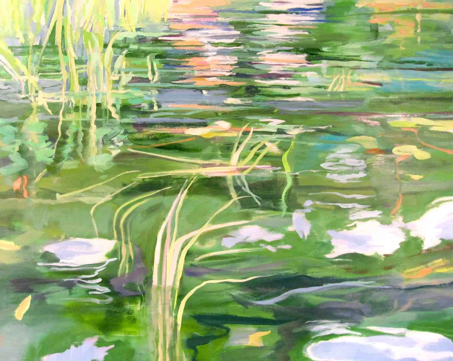 Lake Reflection #2, 2010, oil on canvas, 40x50"