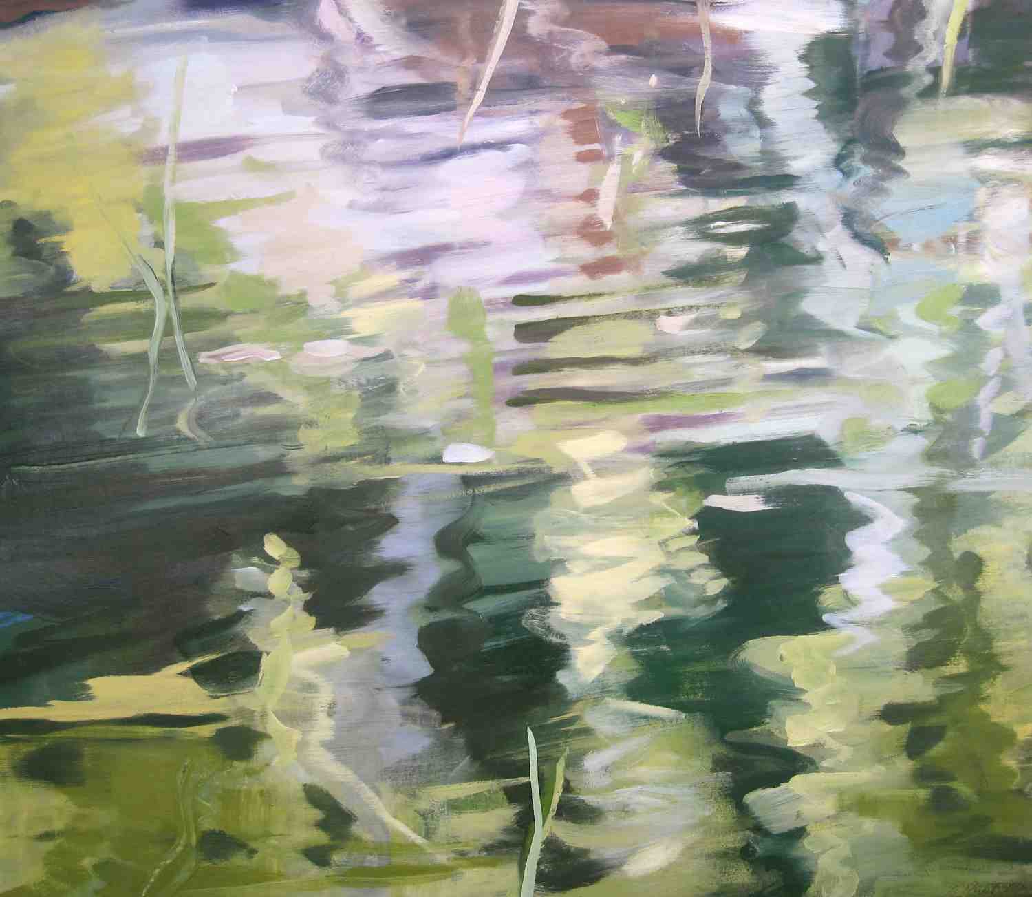 Long House Pond #2, 2010, oil on paper, 22x26"