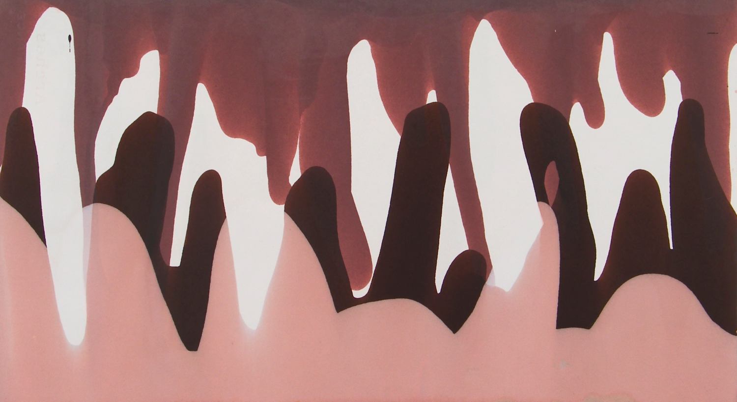 Untitled Mound 11-04, 2004, acrylic & ink on paper, 12x22"