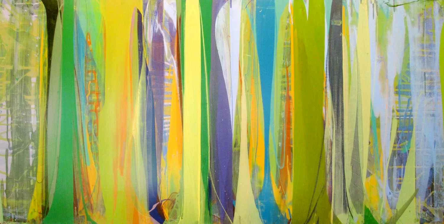 Untitled MV-3, 2005, acrylic on vinyl, 24x54"