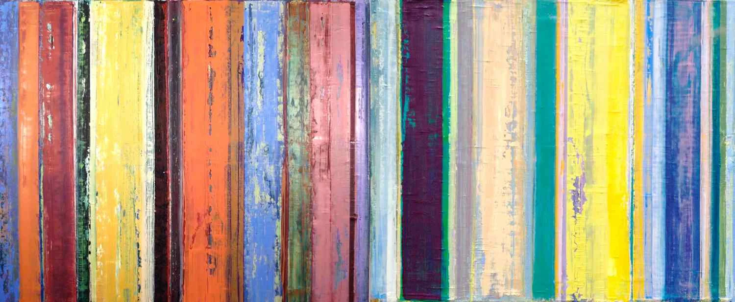 Untitled Diptych #410, 2013, oil on canvas, 20x48"