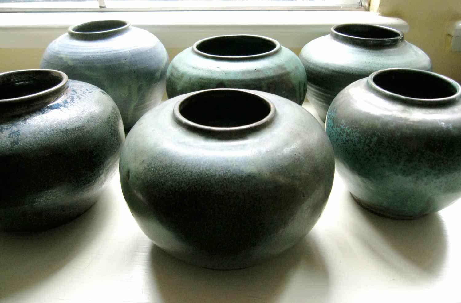 Thrown Vessels (various), stoneware, 5x8x8"