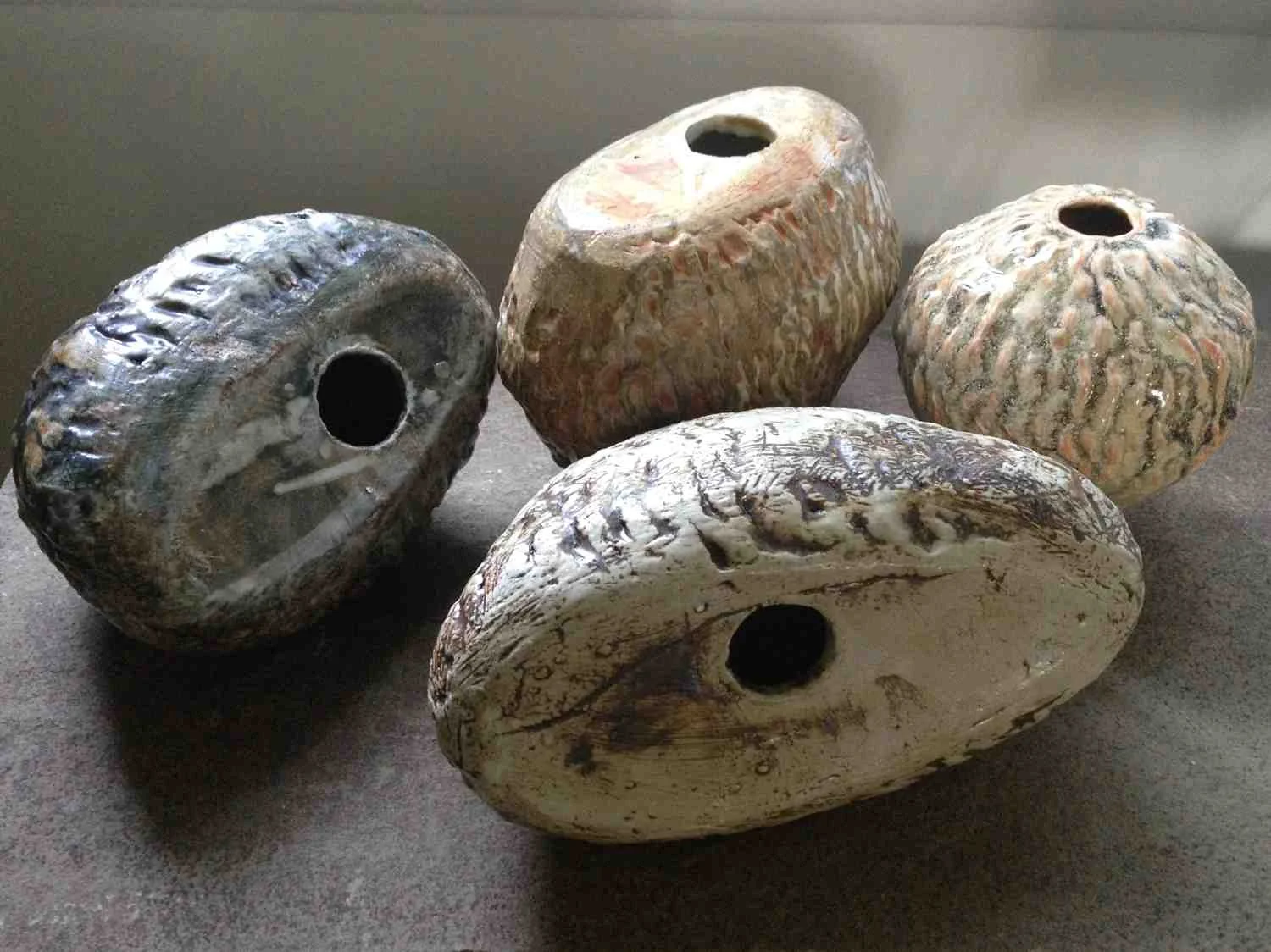 Dreadnoughtus Beads (various), 2014, stoneware, 5-10x10x6"