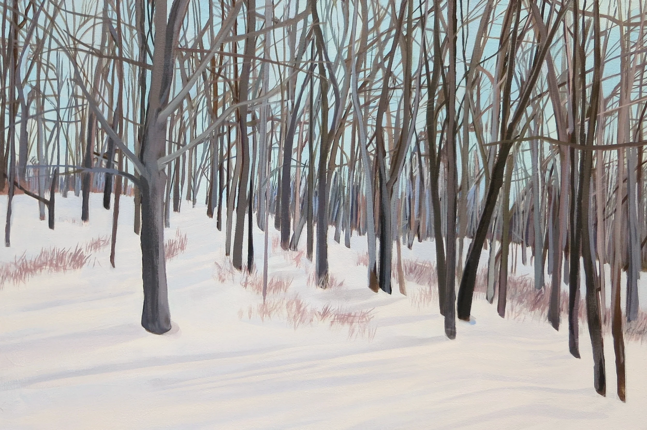 Winter Light Knotta Road 2, 2015, acrylic on canvas, 24x36"