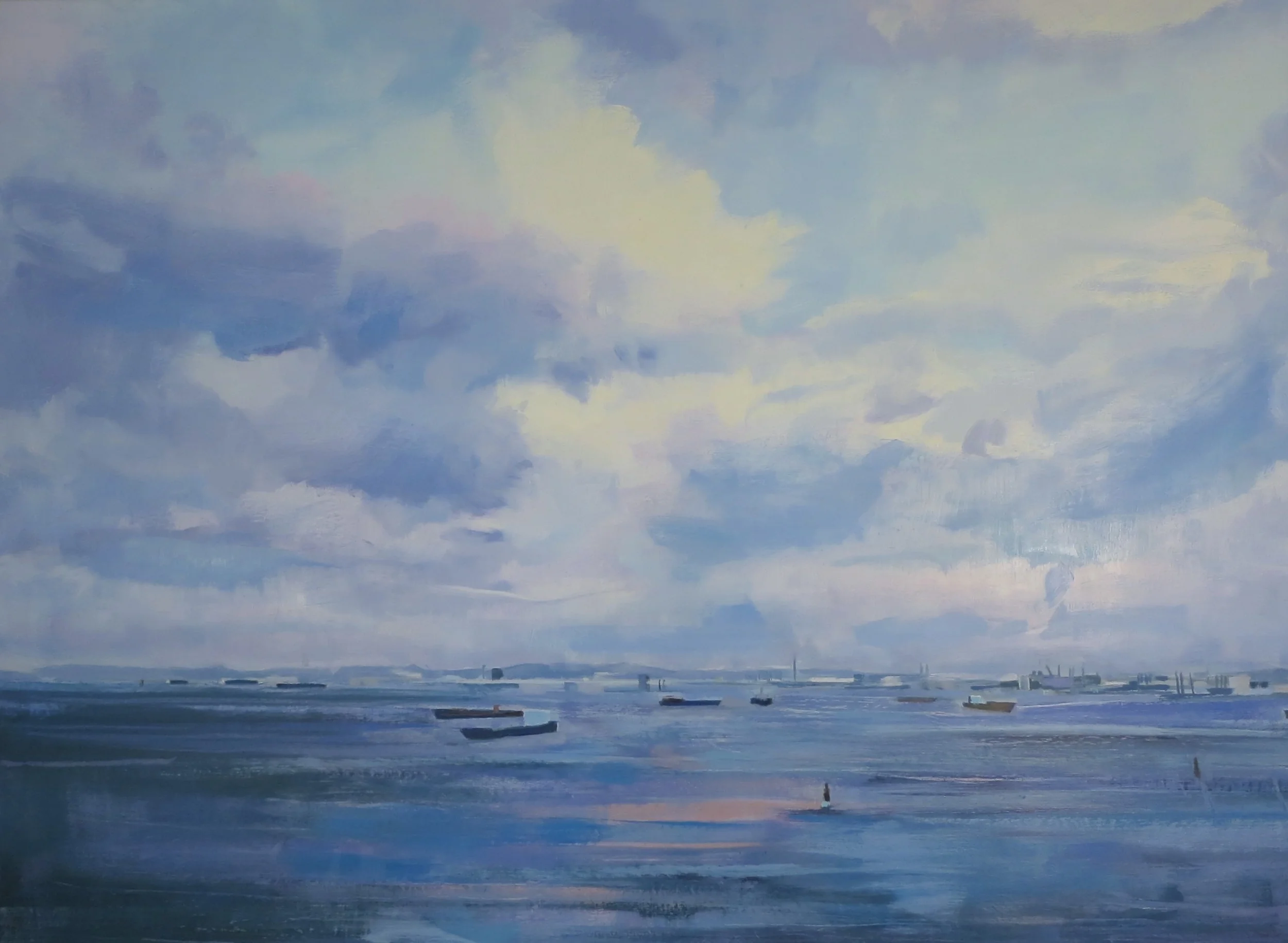 Port of Gibralter, 2015, oil on canvas 30x40"