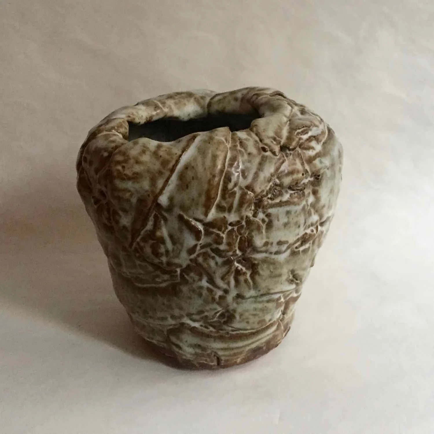Fragment Wrap Vessel, 2016, stoneware, 7x7"