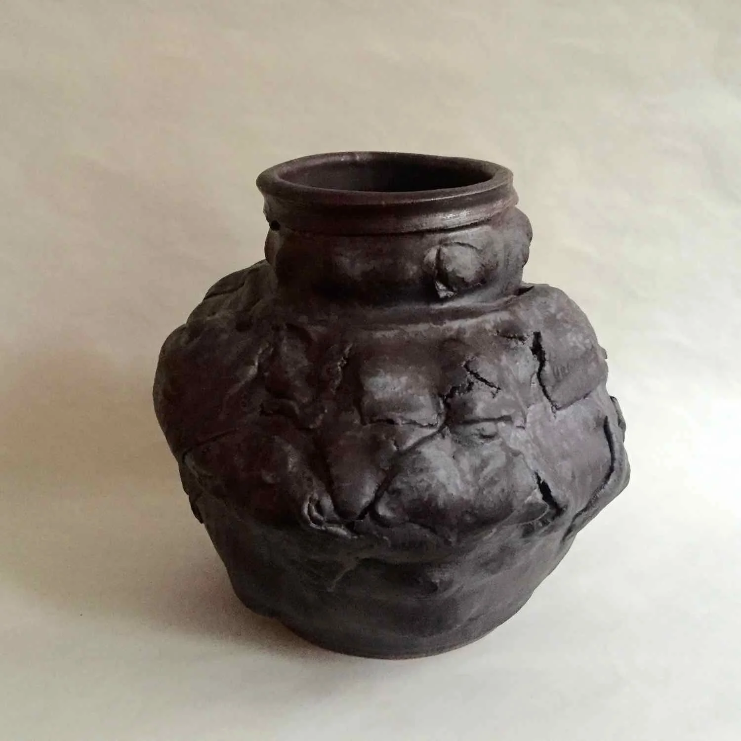 Iron Vessel, 2016, stoneware, 9.5x9"