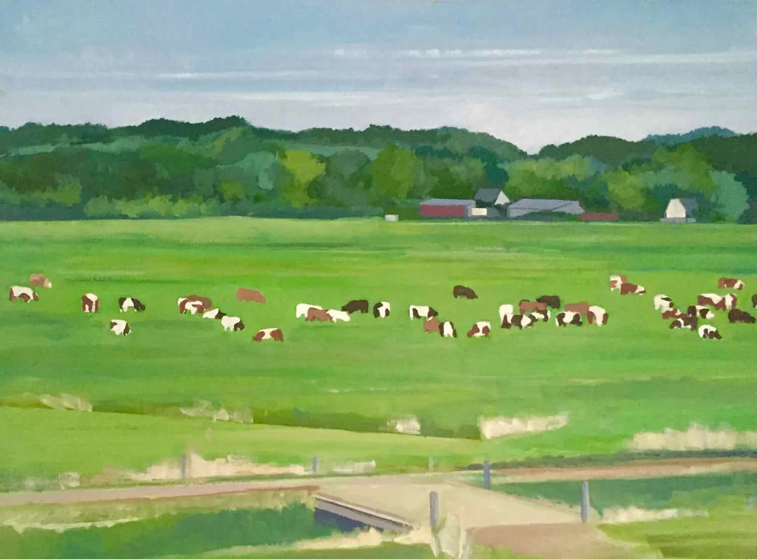 Haarlem Pastoral, 2017, oil on paper, 22x30"