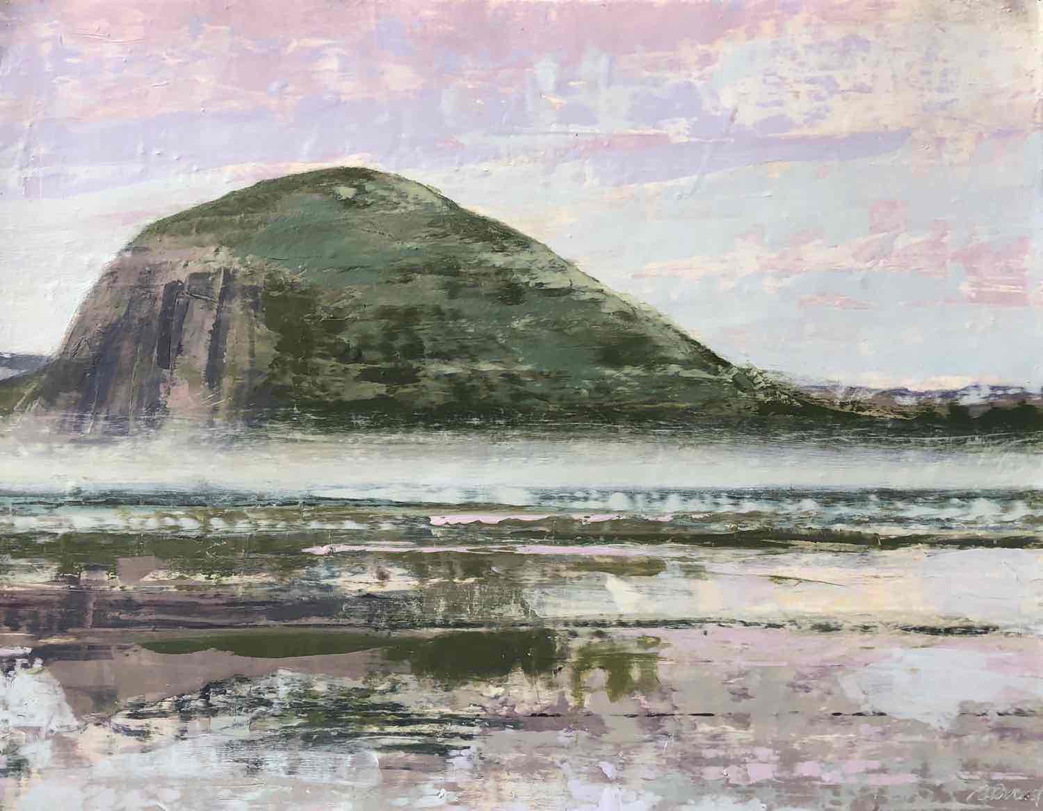 Untitled - Hudson River #13, 2018, oil on paper, 14.5x18.5"