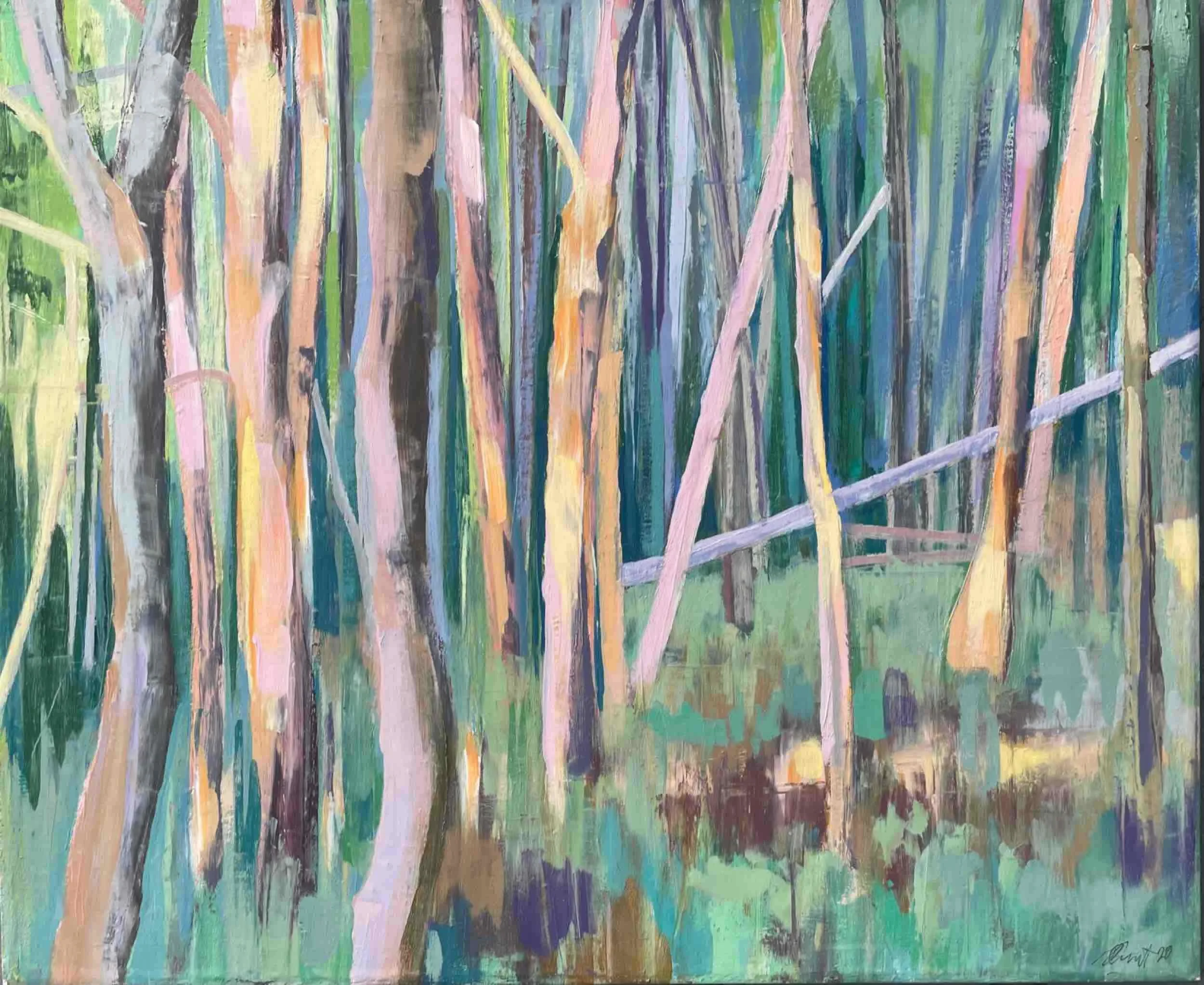 North Stand 1, 2020, oil on canvas, 20x24"