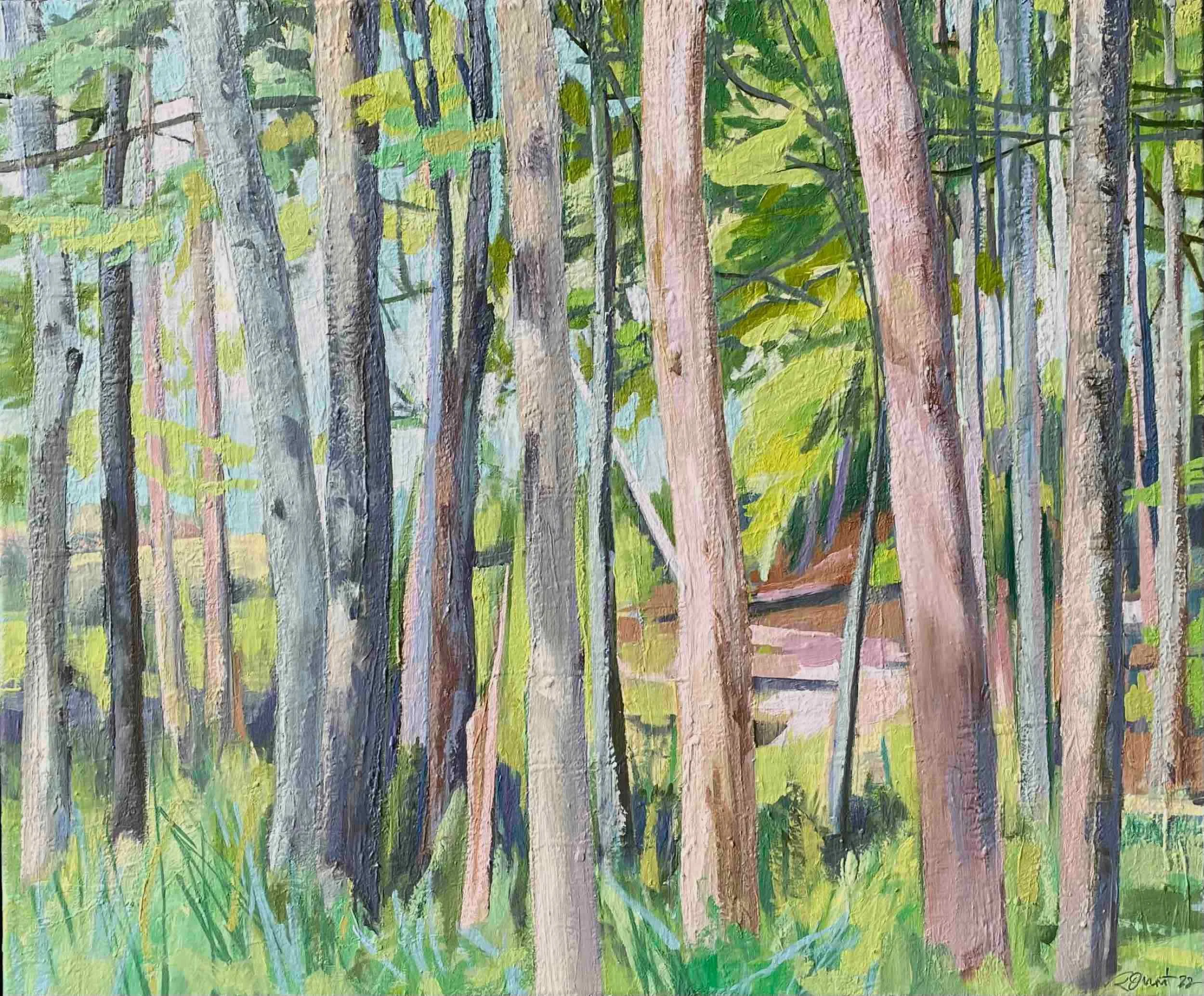 North Stand Spring, 2022, oil on canvas, 20x24"