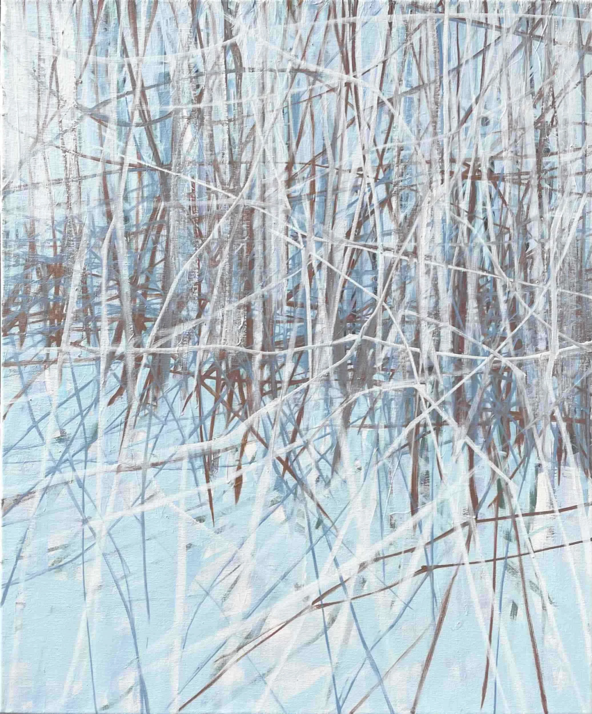 South Stand Snow, 2021, oil on canvas, 24x20"