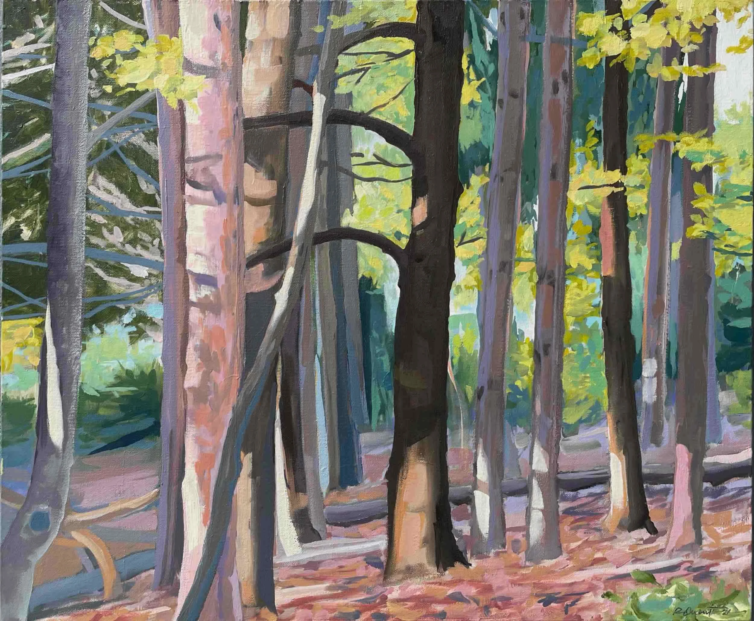 South Stand, 2020, oil on canvas, 20x24"