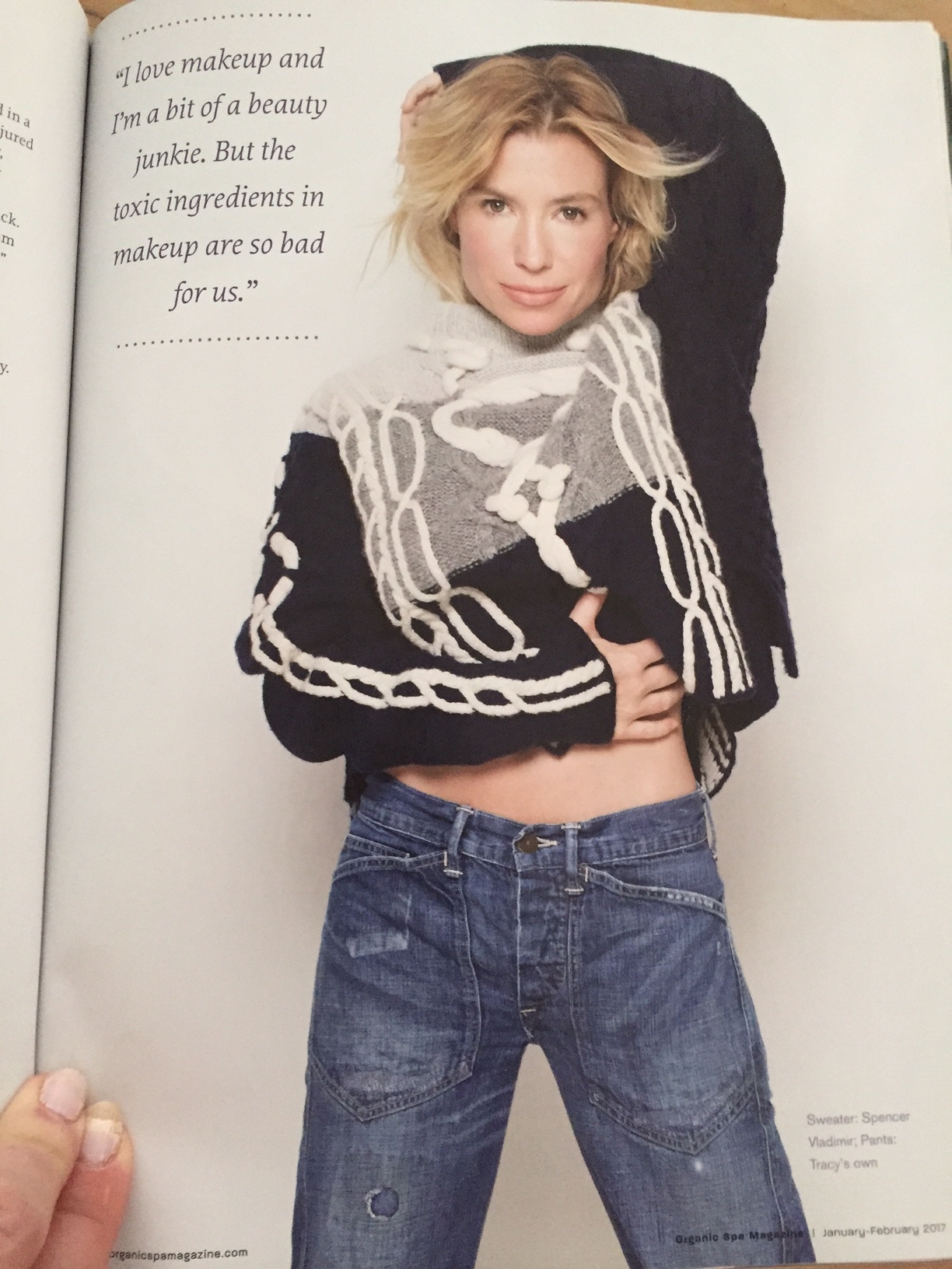  Cable and Denim: Sweater: Spencer Vladimir, Pants: Ralph Lauren Double RL