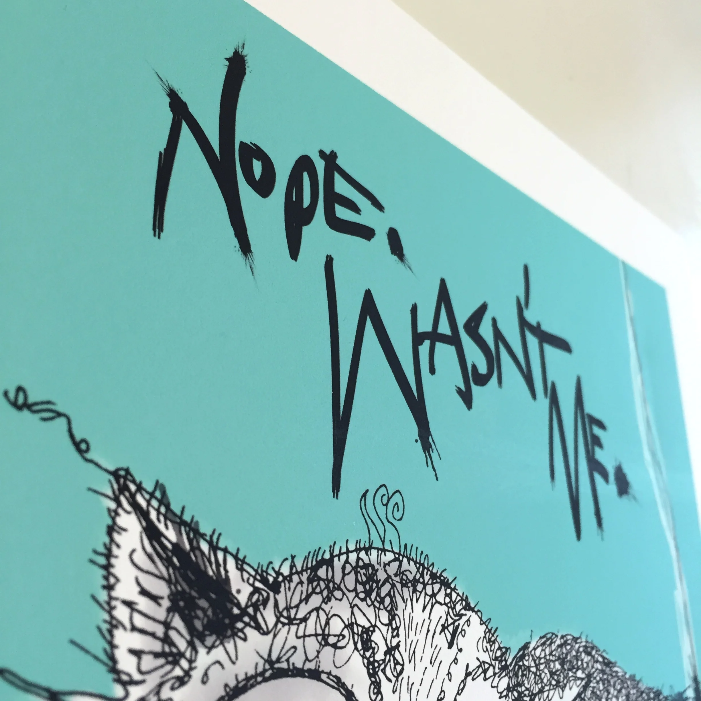  Loo-Roll Chomper 2 -Cat with Toilet Roll - Natalie Palmer Sutton Illustration Cat Don't Care 