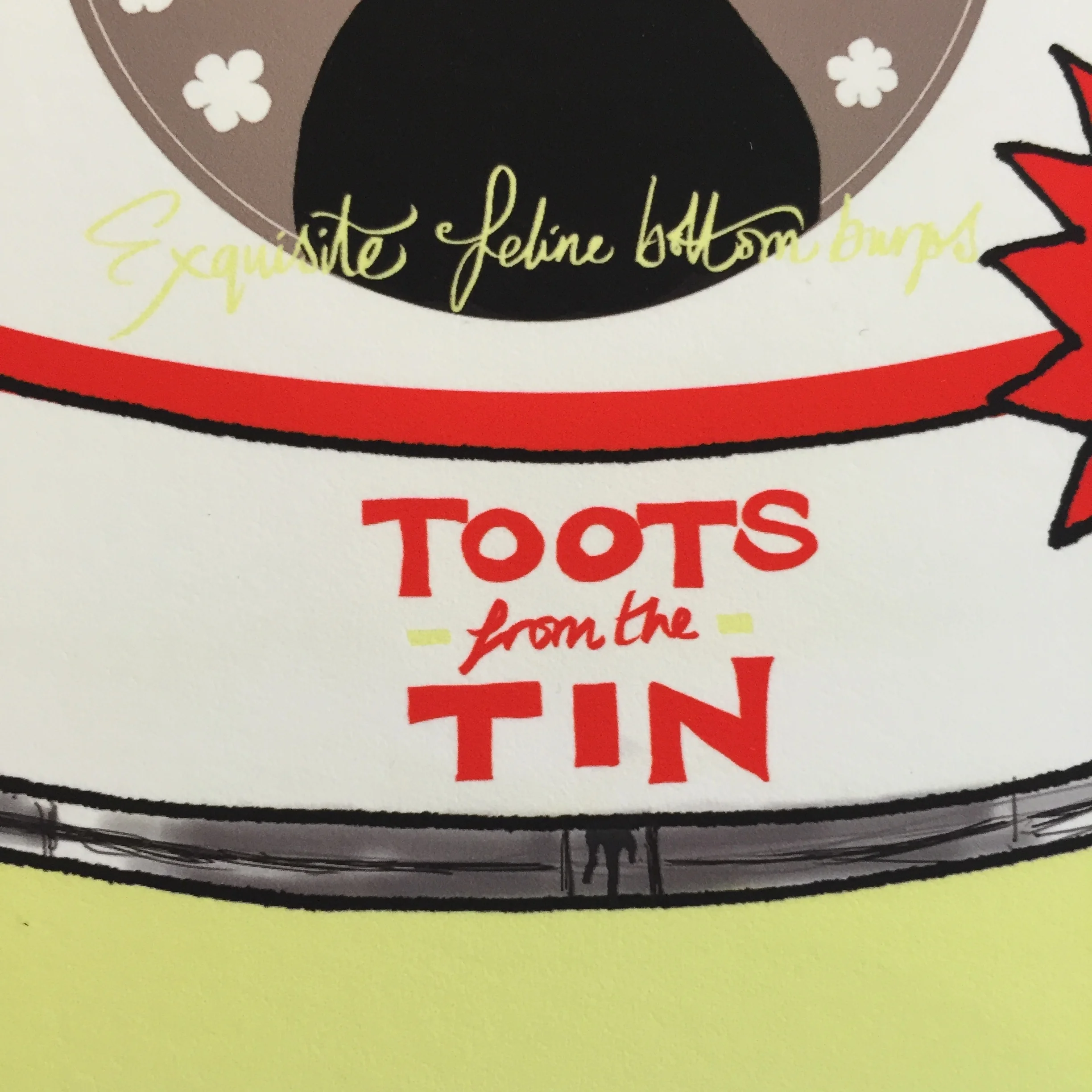 THE ORIGINAL CAT POMPS PRINT | RED & YELLOW | 301 x 301mm | FEATURING YOUR CAT'S NAME HAND-WRITTEN WITH LOVE 8