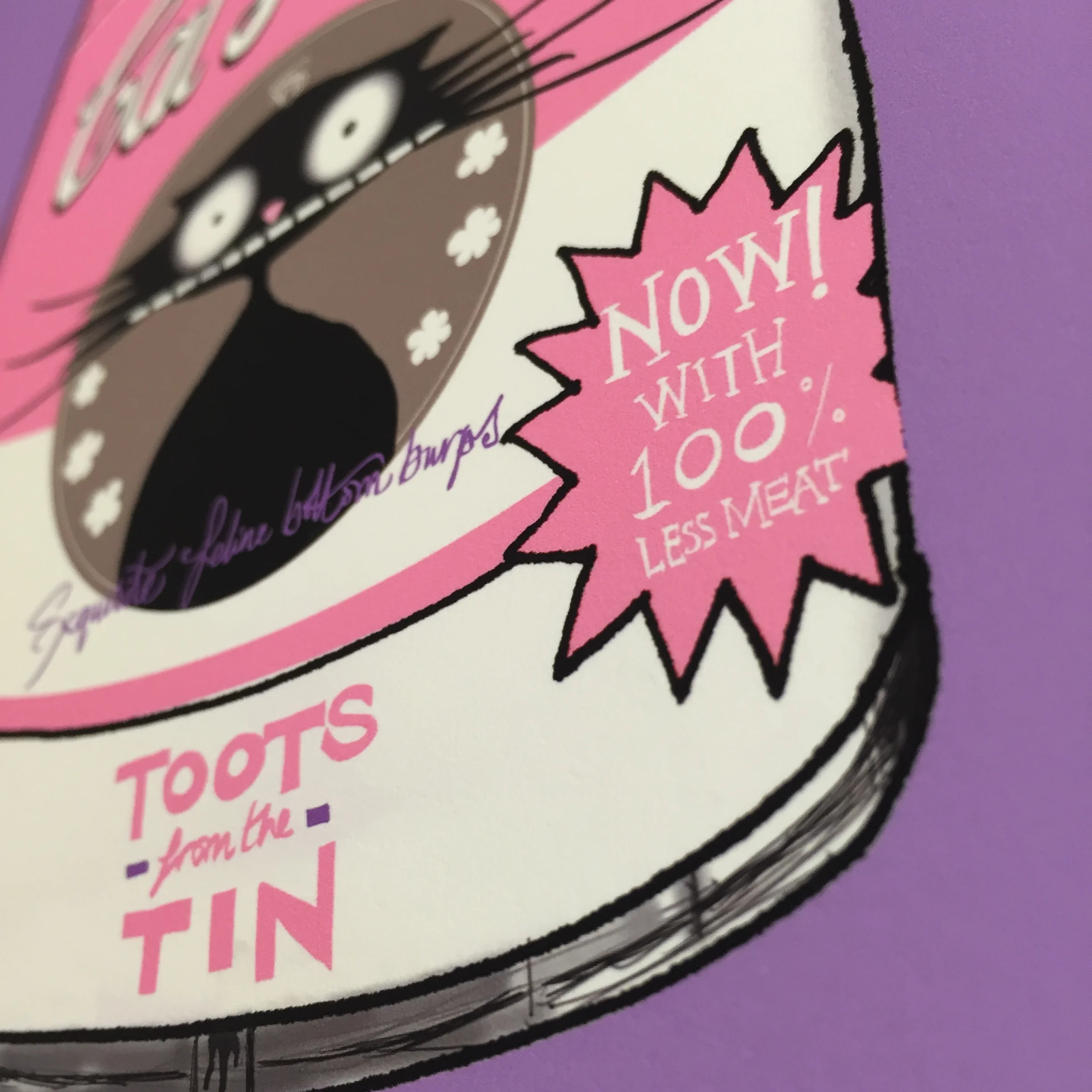 THE ORIGINAL CAT POMPS PRINT | PURPLE & YELLOW | 301 x 301mm | FEATURING YOUR CAT'S NAME HAND-WRITTEN WITH LOVE_NATALIE PALMER SUTTON 3