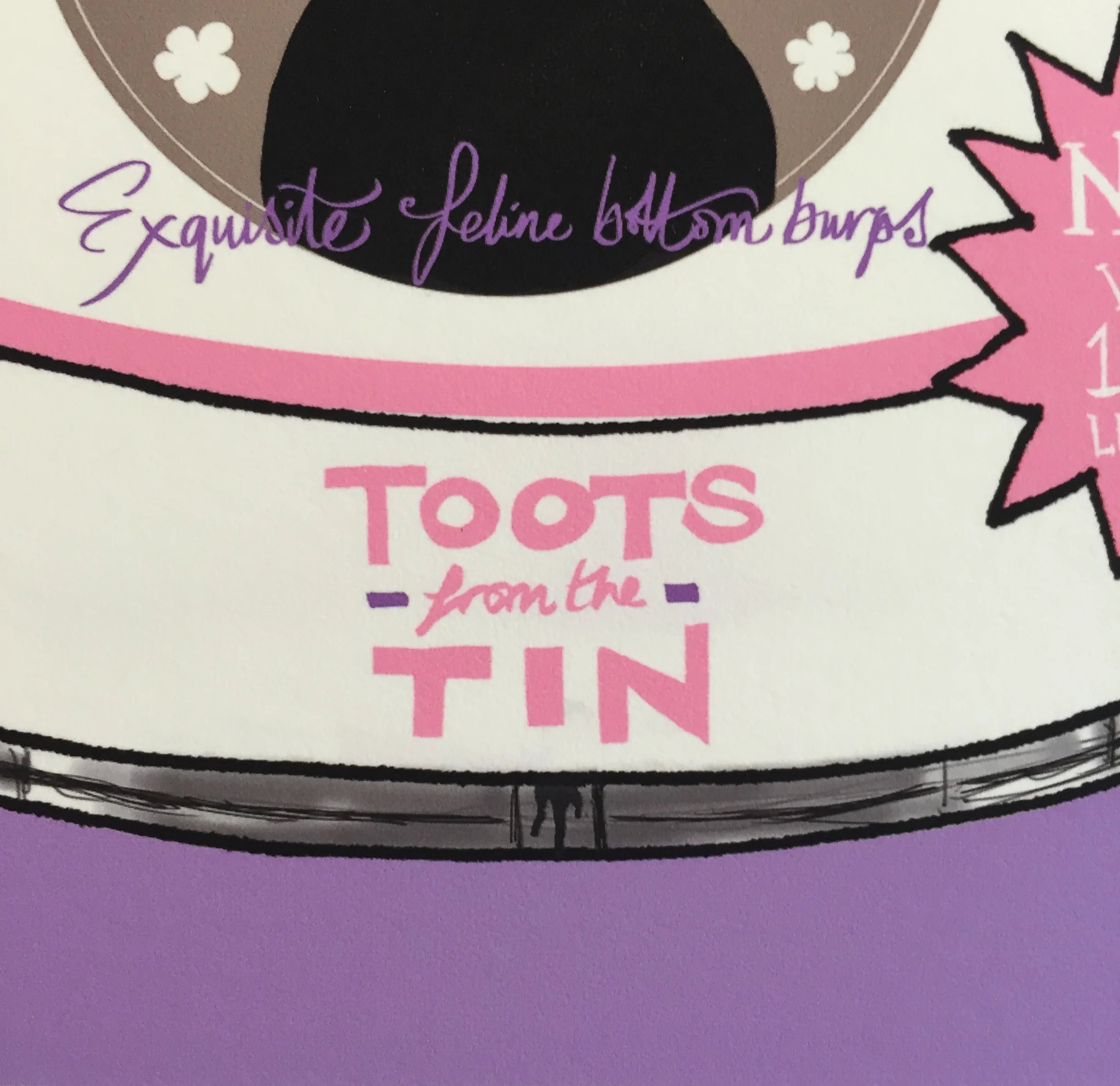 THE ORIGINAL CAT POMPS PRINT | PURPLE & YELLOW | 301 x 301mm | FEATURING YOUR CAT'S NAME HAND-WRITTEN WITH LOVE_NATALIE PALMER SUTTON 5