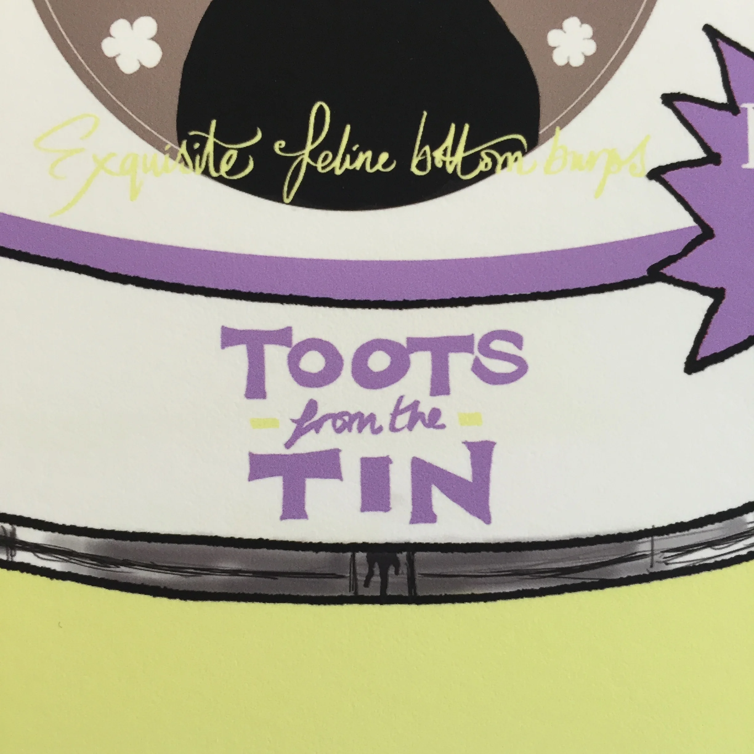 THE ORIGINAL CAT POMPS PRINT | PURPLE & YELLOW | 301 x 301mm | FEATURING YOUR CAT'S NAME HAND-WRITTEN WITH LOVE_NATALIE PALMER SUTTON 9