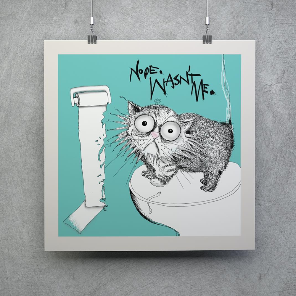 Win a 'Loo Roll Chomper' Large Limited Edition Print