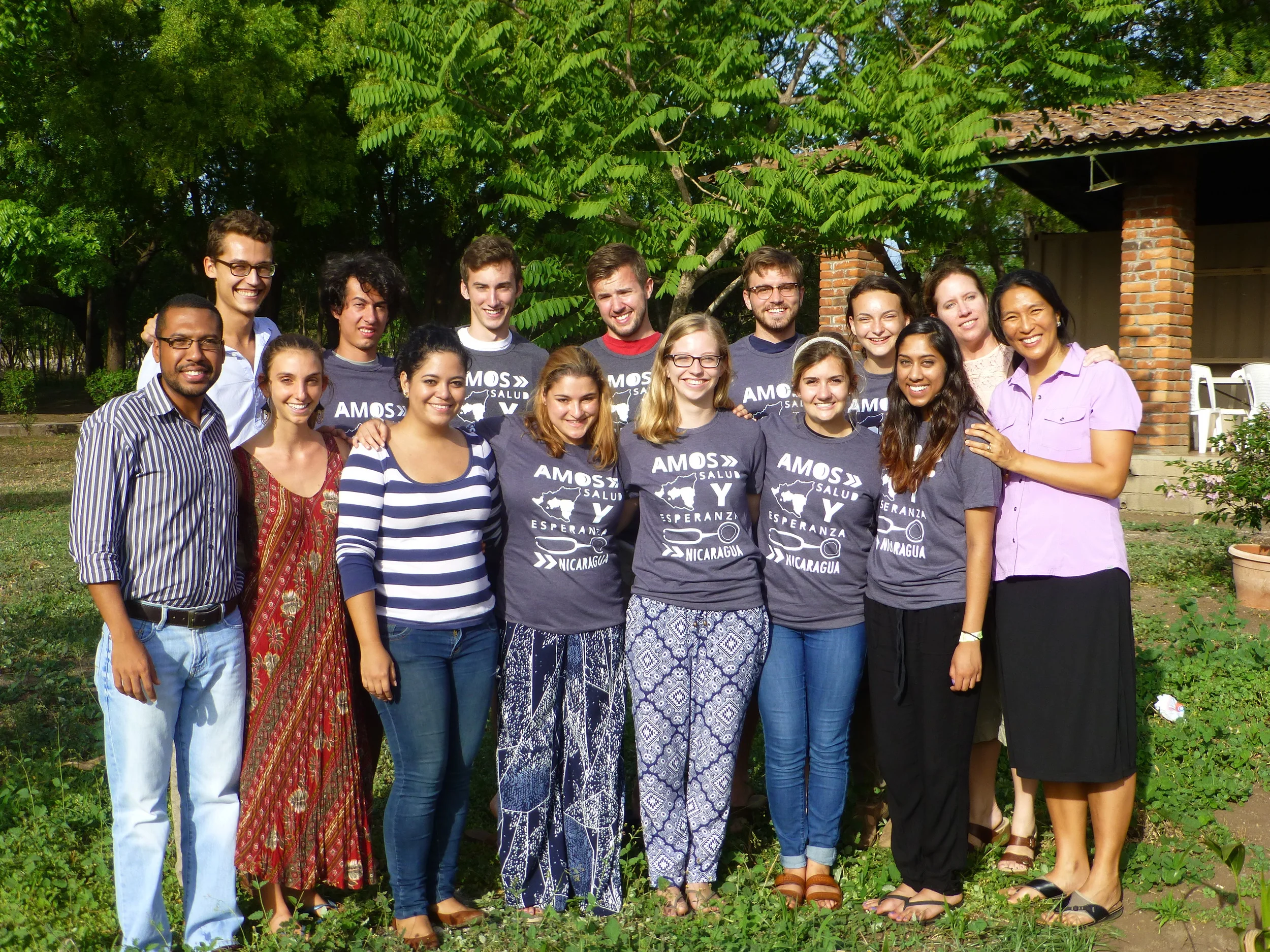 The PWAP-AMOS Global Health Practicum, an educational trip led by former fellows Ben and Leah, at the AMOS campus in Managua, Nicaragua in May 2015.