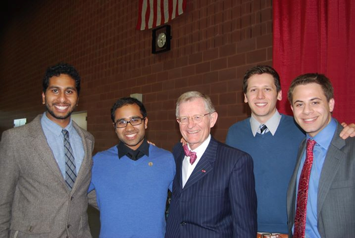 From left to right - Dheeraj Duggineni, Shuvro Roy, Gordon Gee, Adam Tabbaa, and Alexander Chaitoff. Photo taken 2012.