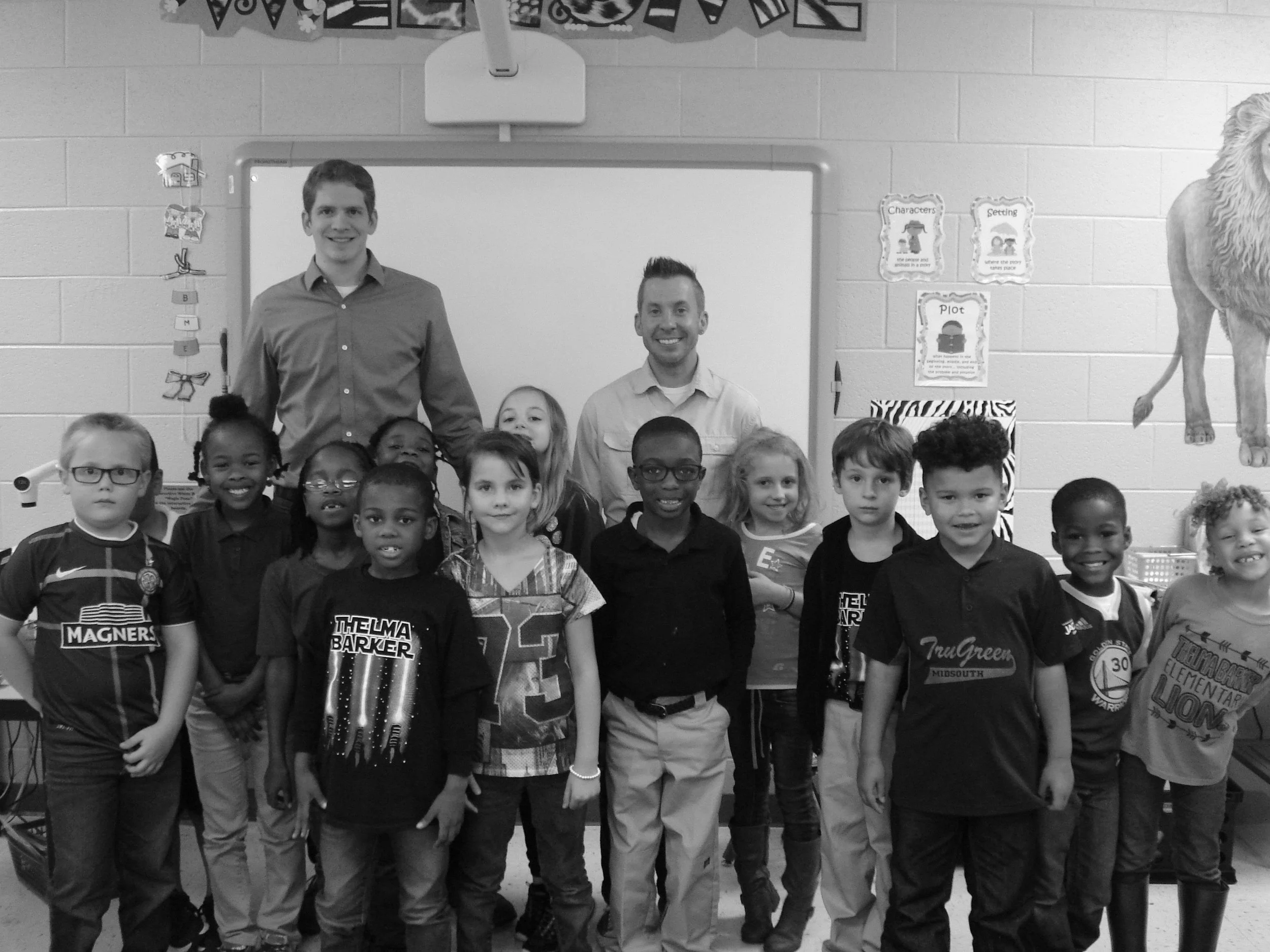 After an engaging conversation with a first grade class about dinosaurs and birds (with Dr. JR Kerfoot). 