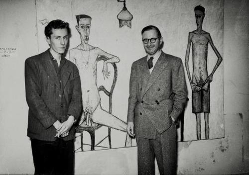 Bernard Buffet and Bernard Lorjou in 1948