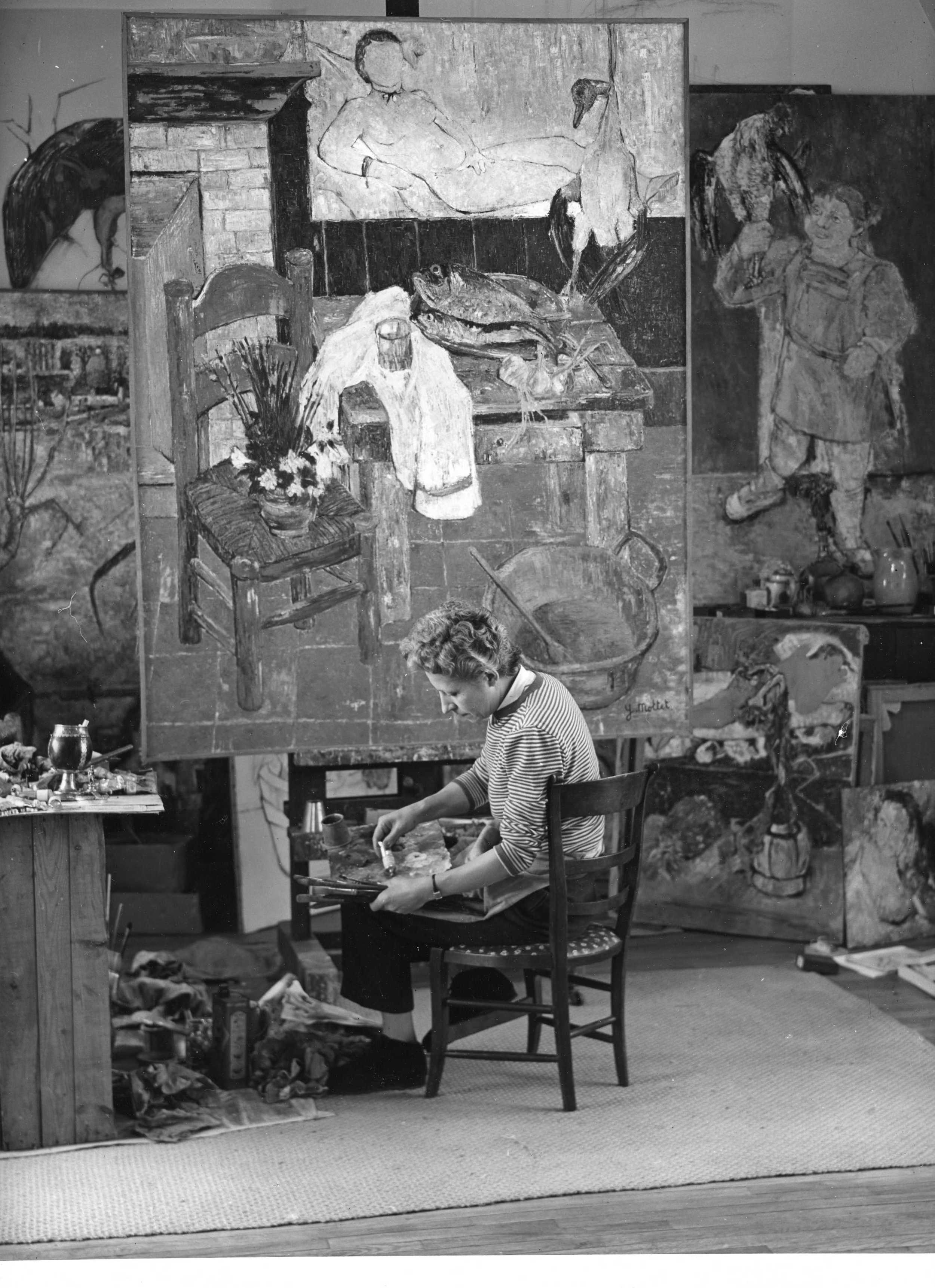 Yvonne Mottet in her studio