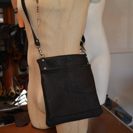 Black Bison Leather Jack Messenger Bag — jackie robbins leather + jewelry