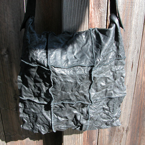 Black Bison Leather Jack Messenger Bag — jackie robbins leather