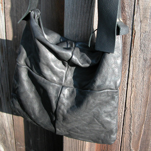 Black Leather Tote Bag with Zipper Closure — jackie robbins leather +  jewelry