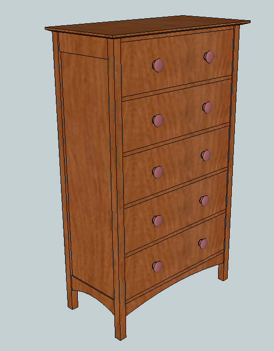5 Drawer Gentleman's Chest