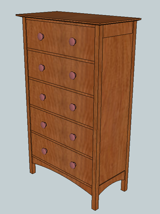 5 Drawer Gentleman's Chest