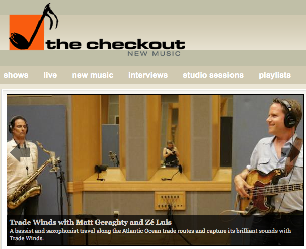 Musicians Matt Geraghty and Zé Luis seek to be the "Anthony Bourdain of jazz" with their video series Trade Winds, which takes them to important cultural centers along Atlantic Ocean, musically-rich places that include New Orleans, San Juan, Salvador, Havana, and more. Info at mgp21.com. Listen to the in studio interview now >>