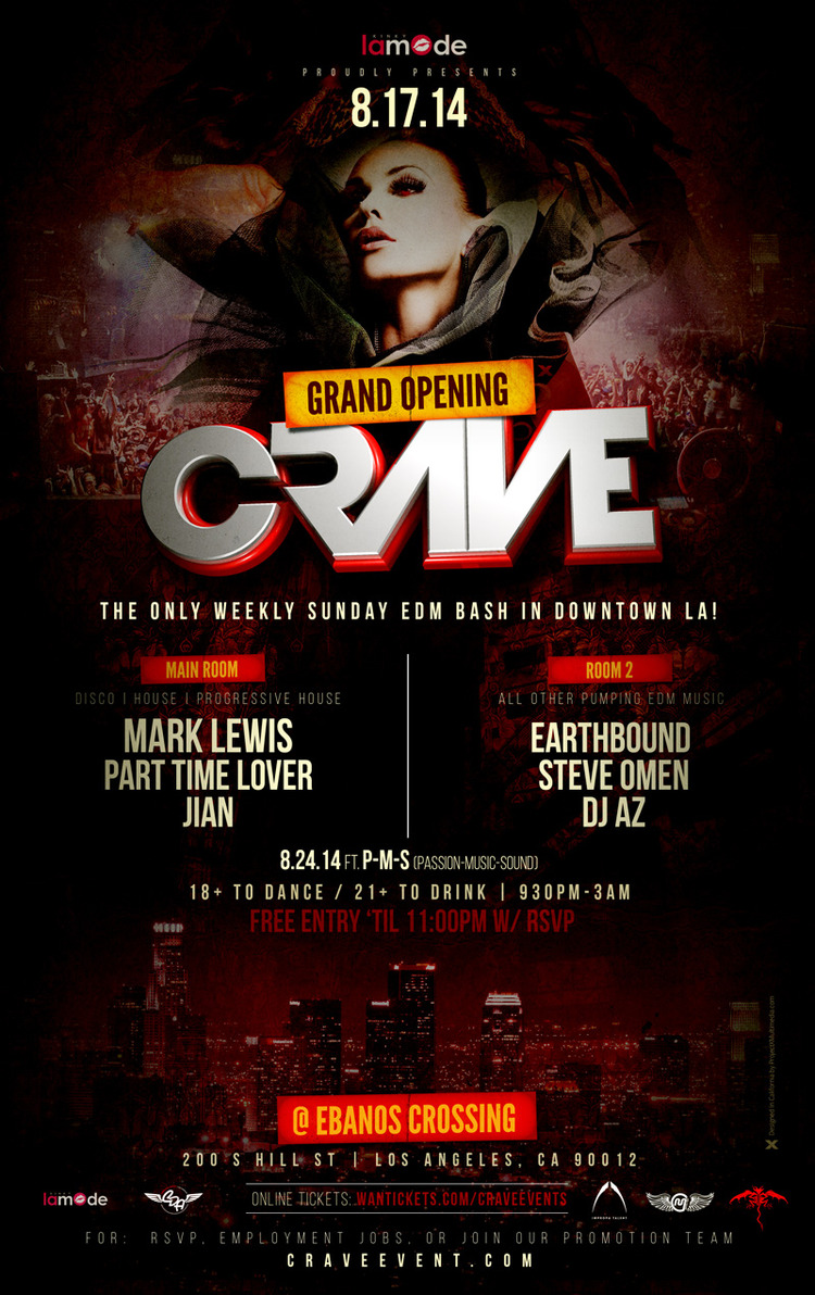 Crave - Grand Opening For Sundays!